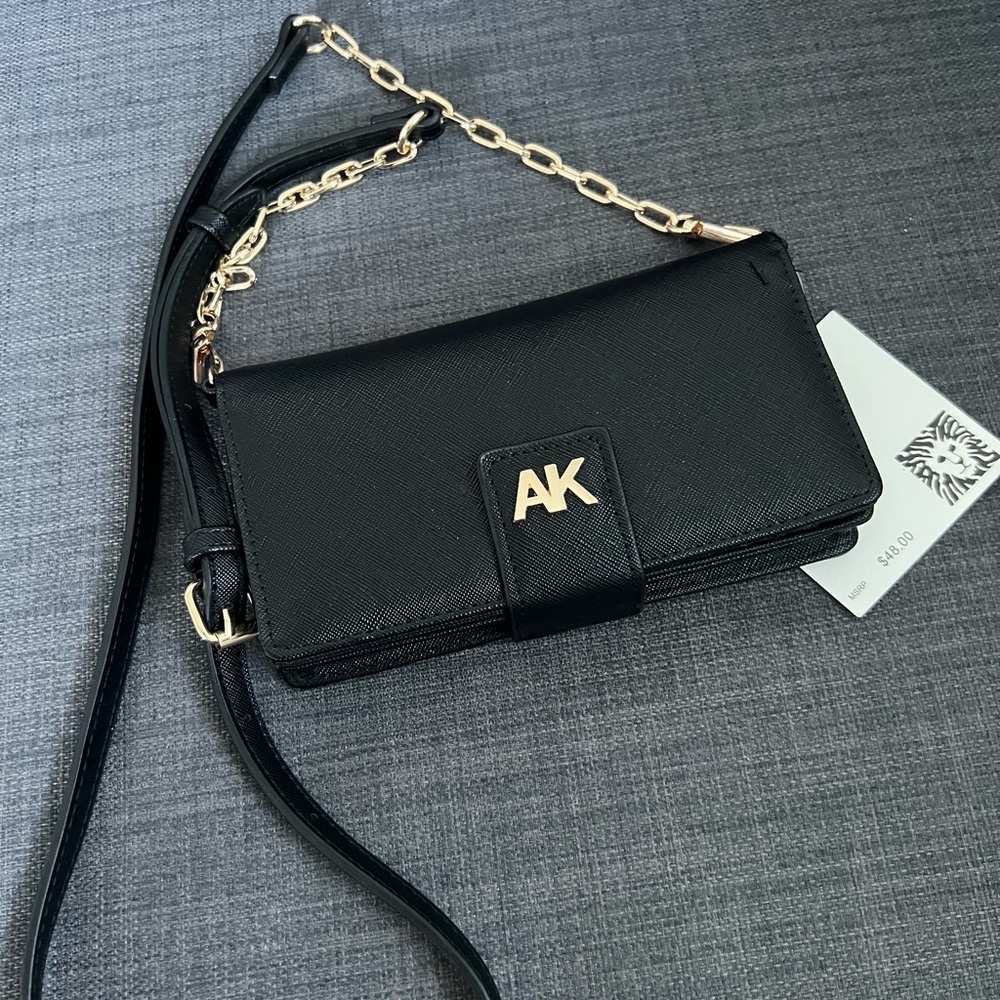 NWT ANNE KLEIN CROSSBODY MINI BAG WALLET ON A CHAIN WITH IPHONE COMPARTMENT - Picture 9 of 13